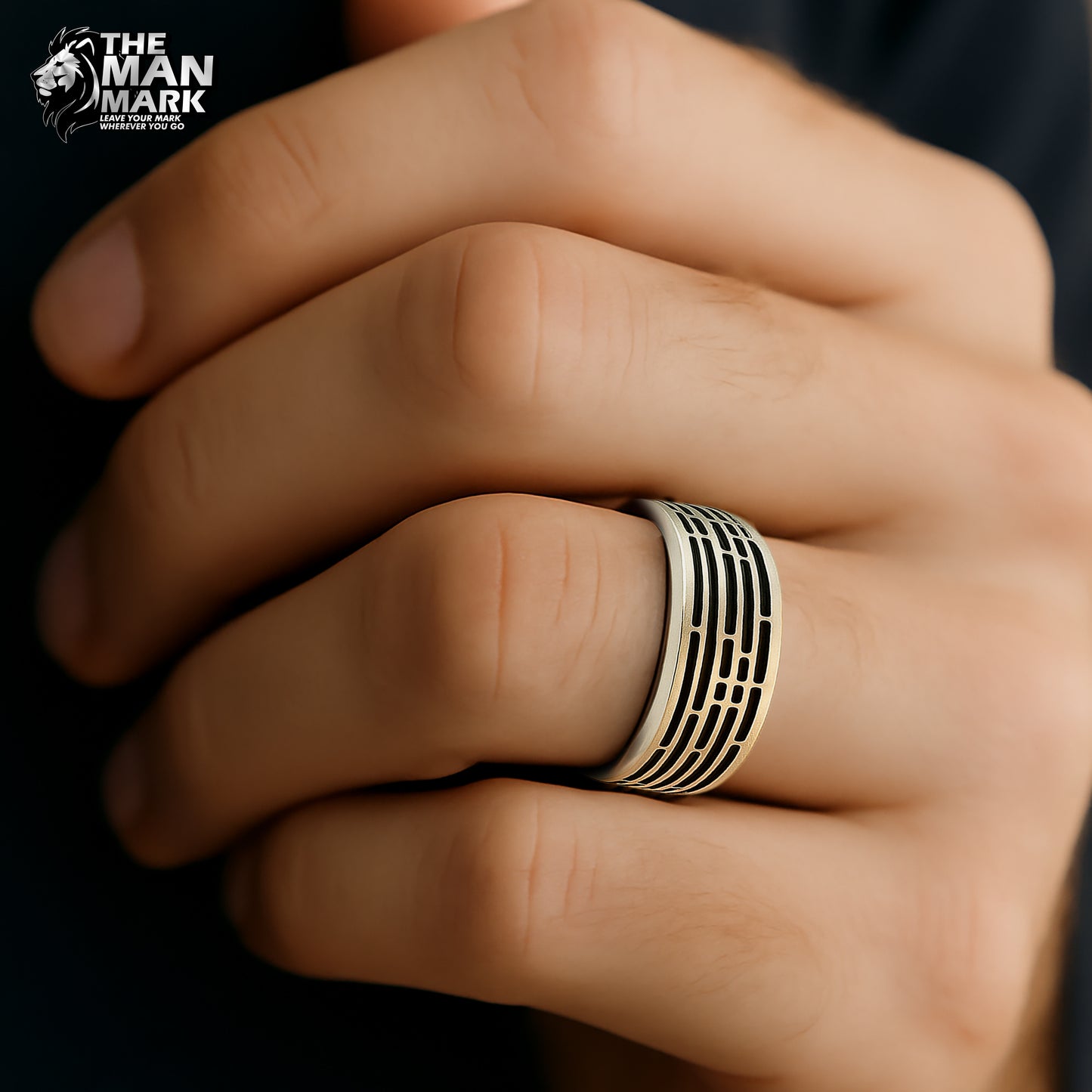 Echo Grid Ring for Men