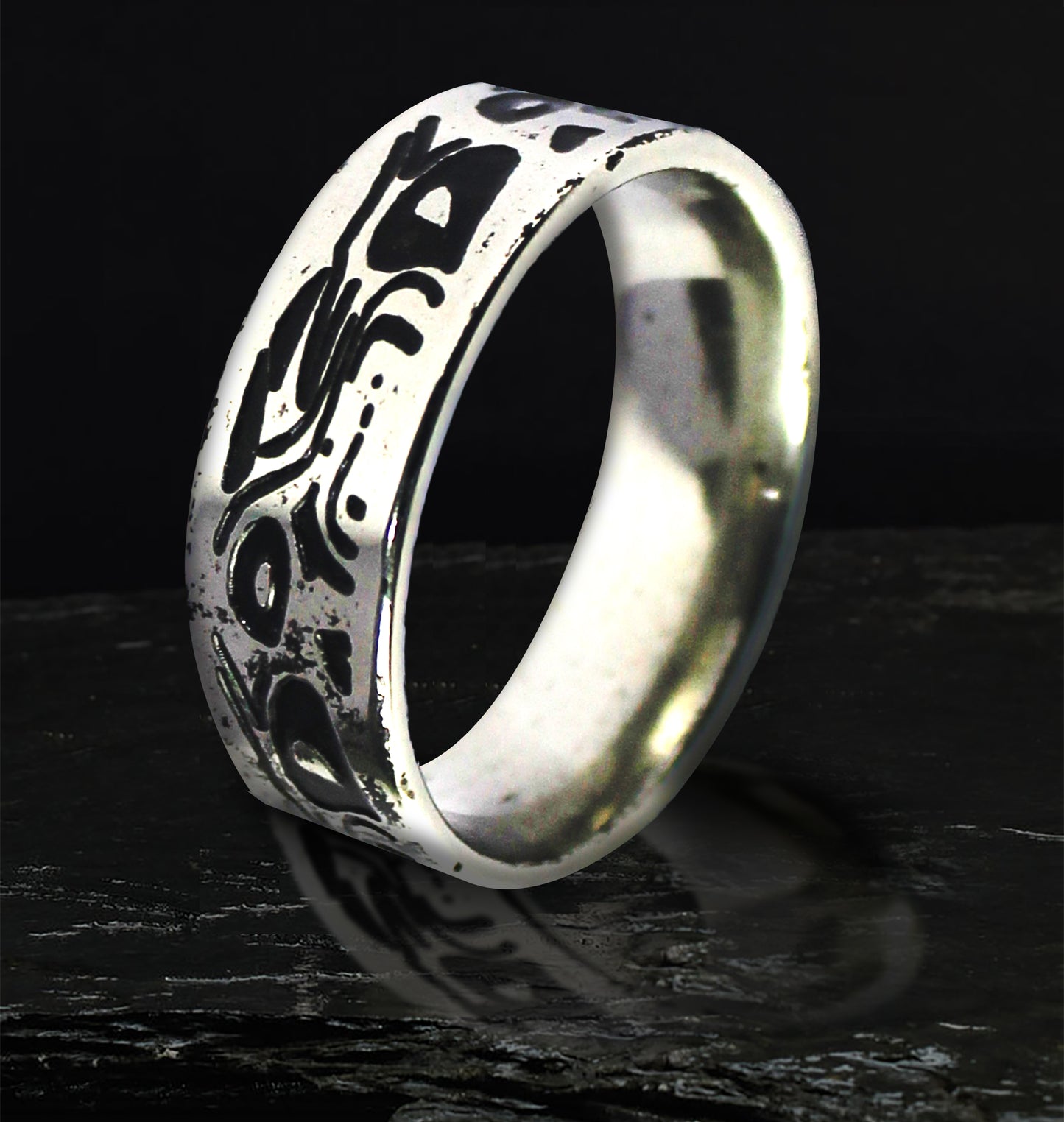 Tiger Pattern Ring Fashion Casual Stainless Steel