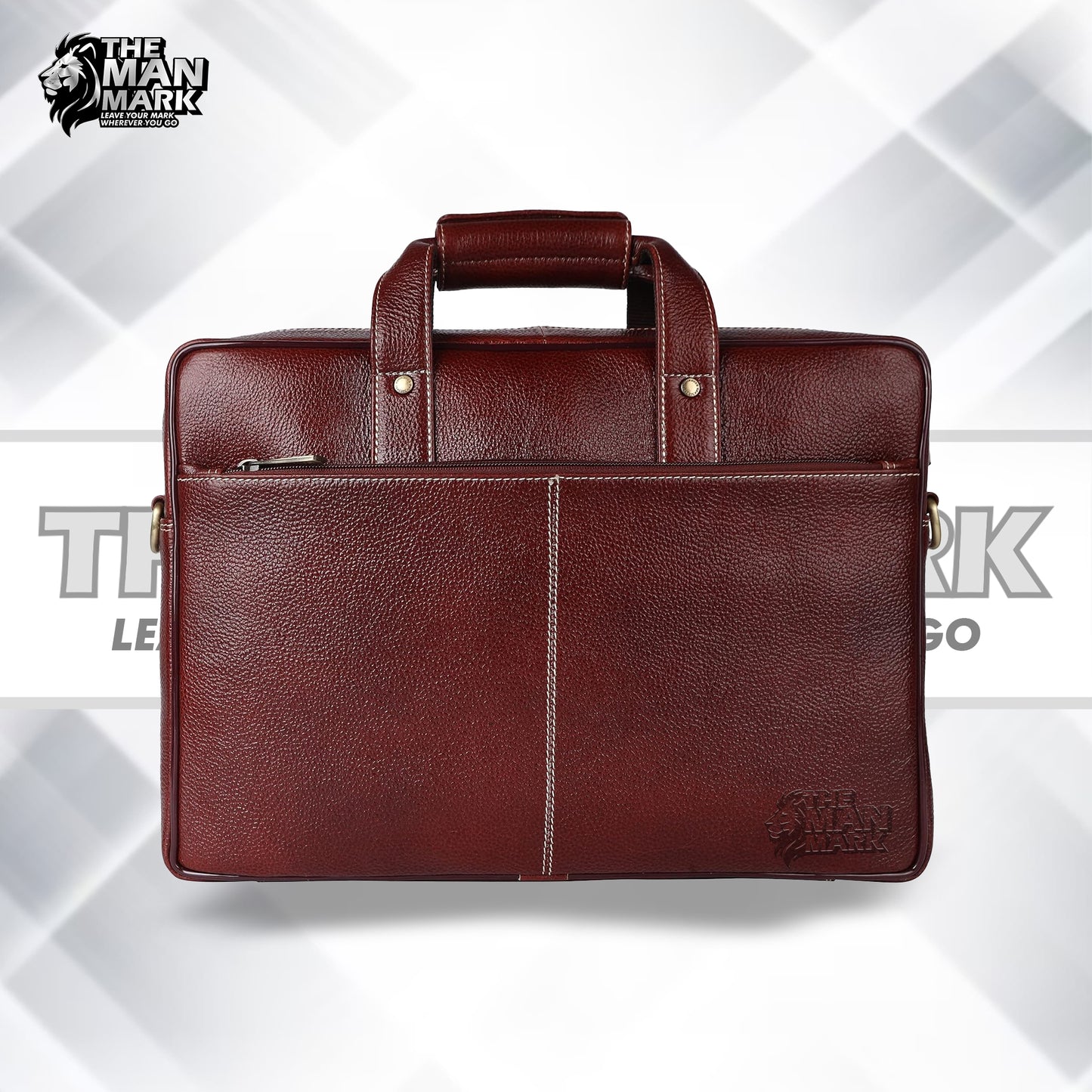 Leather Laptop Office Bag for Men - Messenger Shoulder Bag - Fits 1415.616 Inch Laptop