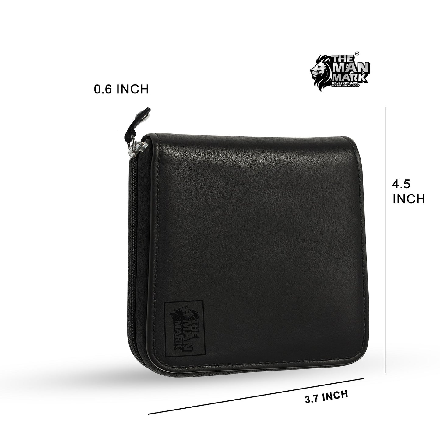Vault Iron Zip Premium Leather Wallet - 4 Card Slots, 2 Currency Pockets, RFID Protection - Perfect Gift for Birthday, Valentine's Day, Father's Day, Brother's Day, Anniversary, Rakhi, Diwali etc
