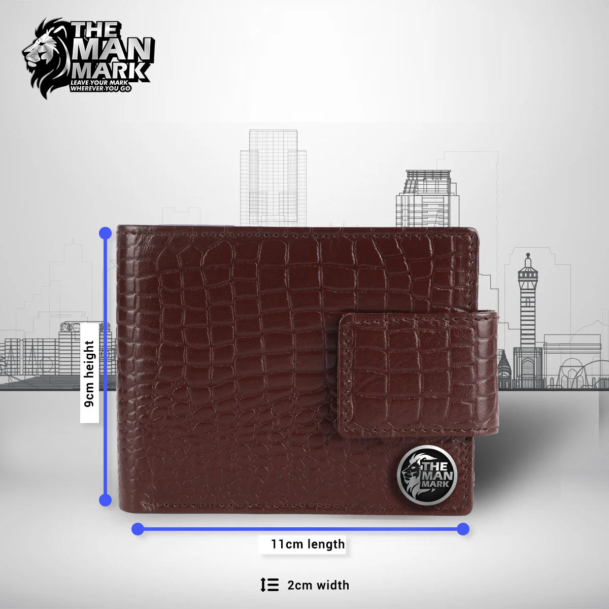 RFID Protected Genuine Leather Wallet for Mens - 7 Card Slots, Zipper Coin Pocket - Gift for Him on Any Occasion