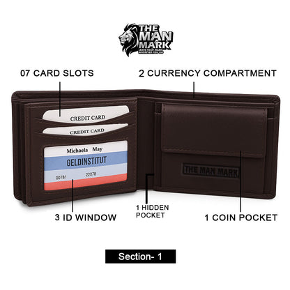 Executive Mark Leather  Wallet & Executive Line Belt Combo for Men