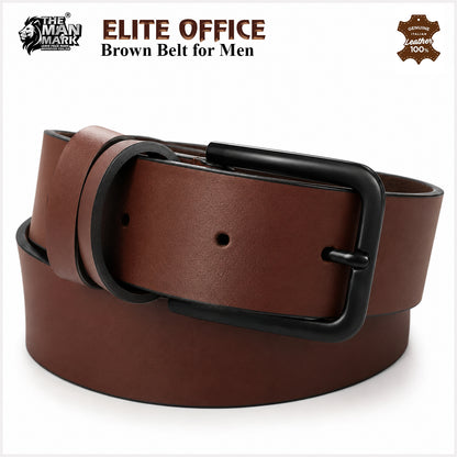 Executive Mark Wallet, Alpha Vision Gold Sunglasses & Elite Office Brown Belt – Premium Gift Combo for Men