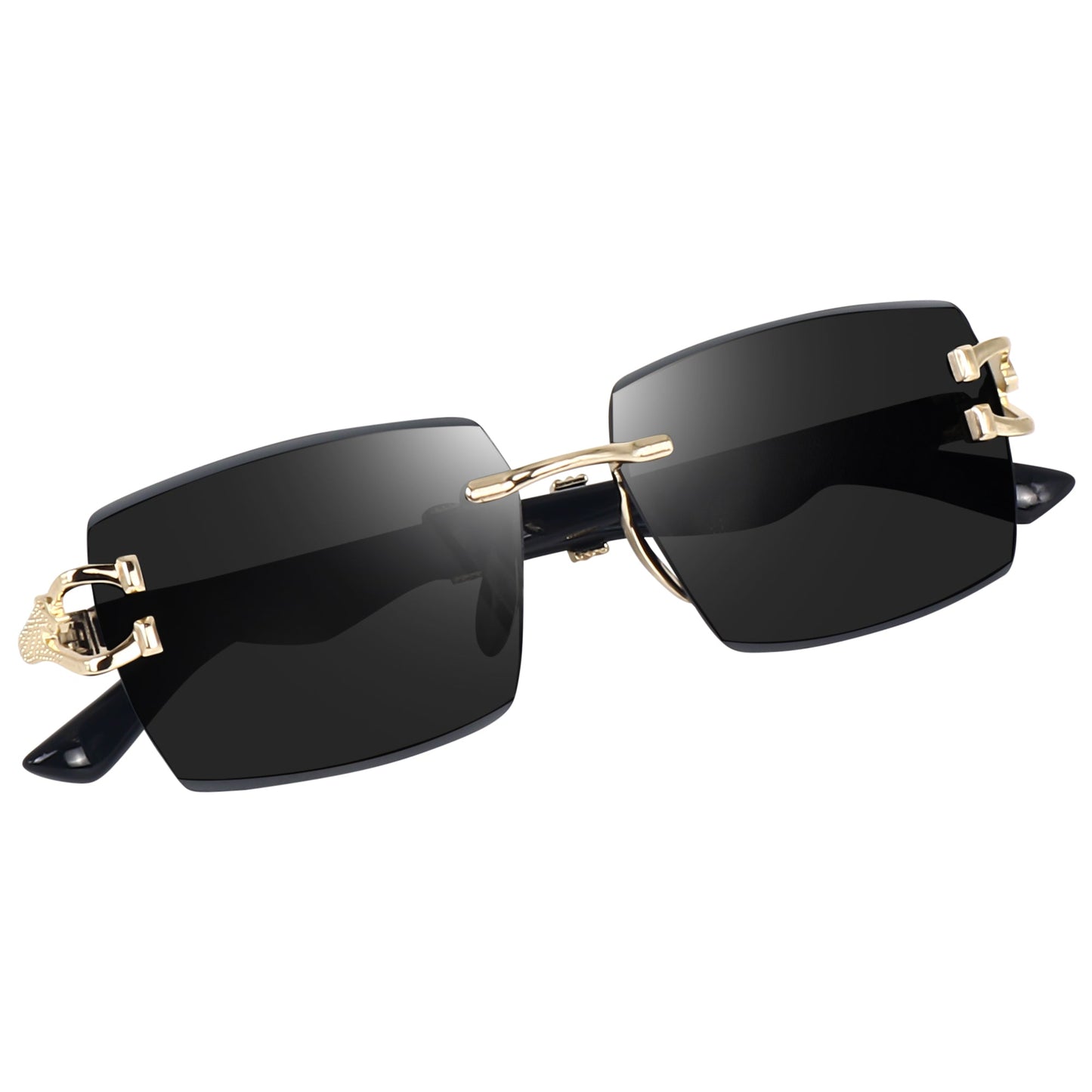 Alpha Rider Rimless Square Sunglasses