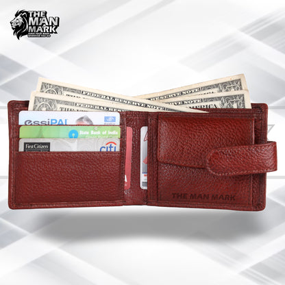 Men's Leather Wallet - 5 Card Slots, 2 Currency Pockets, RFID Protection - Perfect Gift for Valentine's, Father's Day, Birthdays