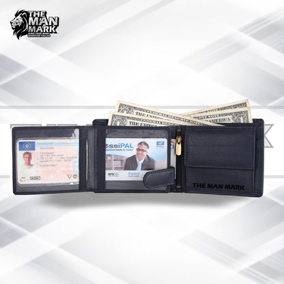 Genuine Leather Wallet for Men with 6 ATM Card Slots - RFID Protected