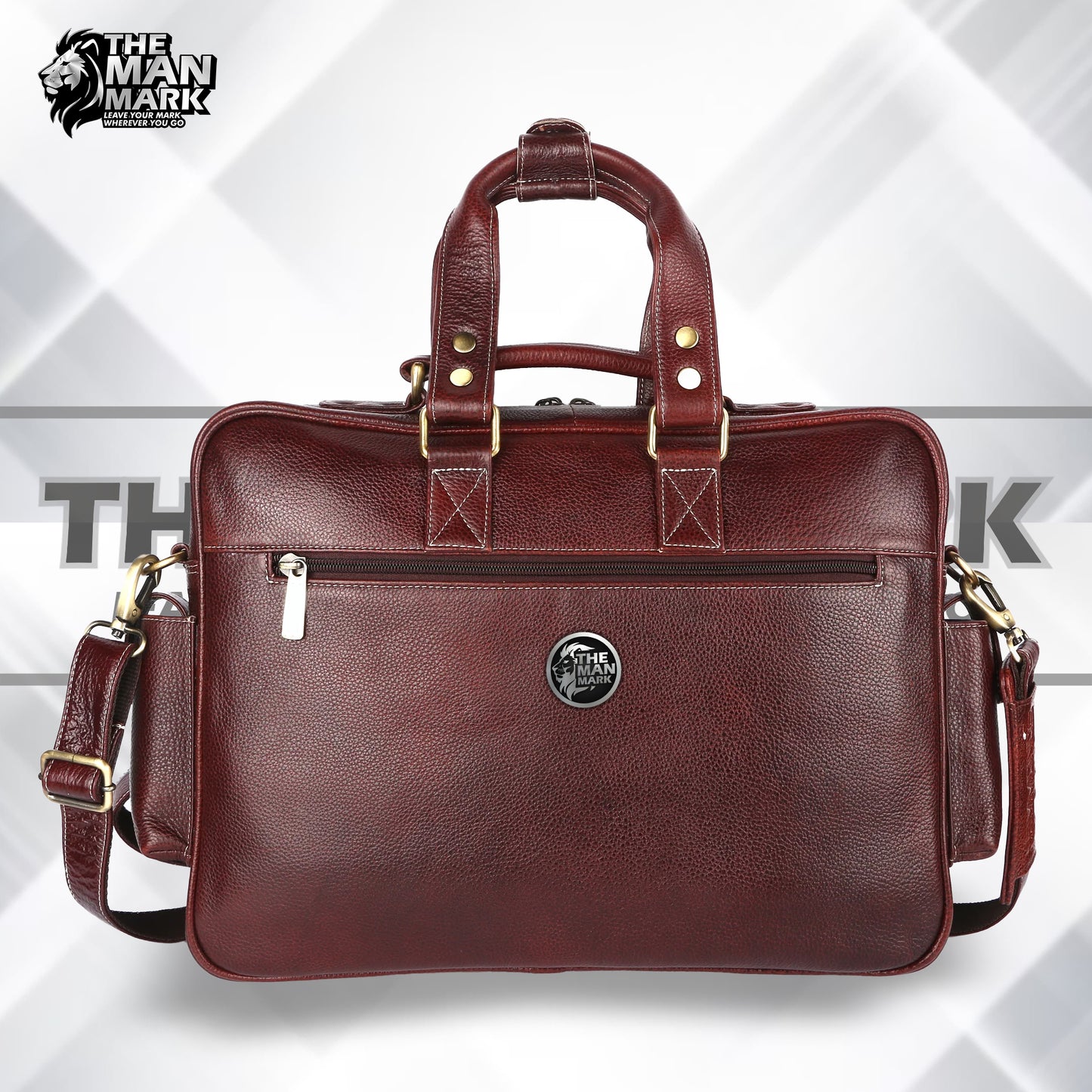 Premium Laptop Bag for Men - Office & Regulars Use - Genuine Leather - Fits for 14-16 Inch Laptops