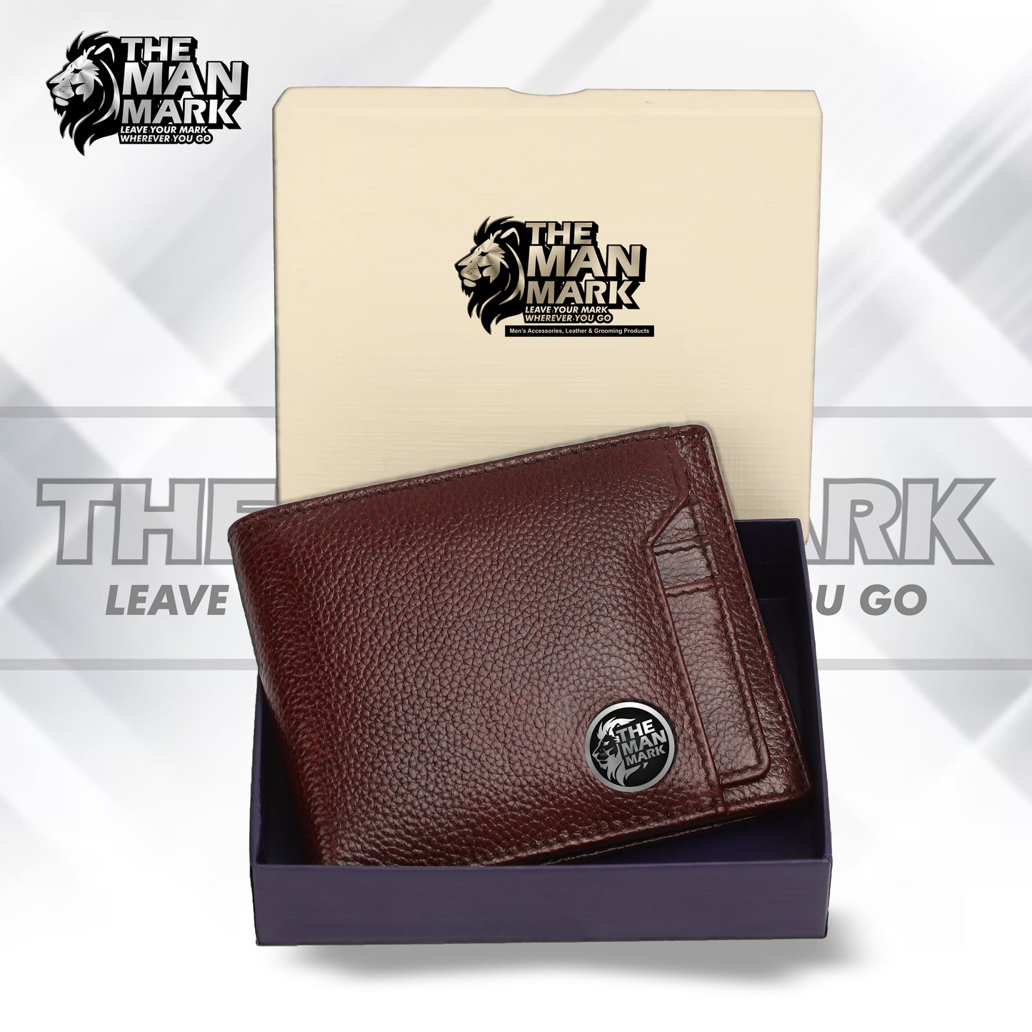 Genuine Leather Wallet for Men - RFID Protected Leather Men's Wallet with 6 ATM Credit Debit Card