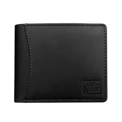 Classic Trio (Black) Pu Leather Wallet- 3 Card Slots, 2 Currency Pockets, 2 ID Window, RFID Protection - Perfect Gift for Birthday, Valentine's Day, Father's Day, Brother's Day, Anniversary, Rakhi, Diwali etc.