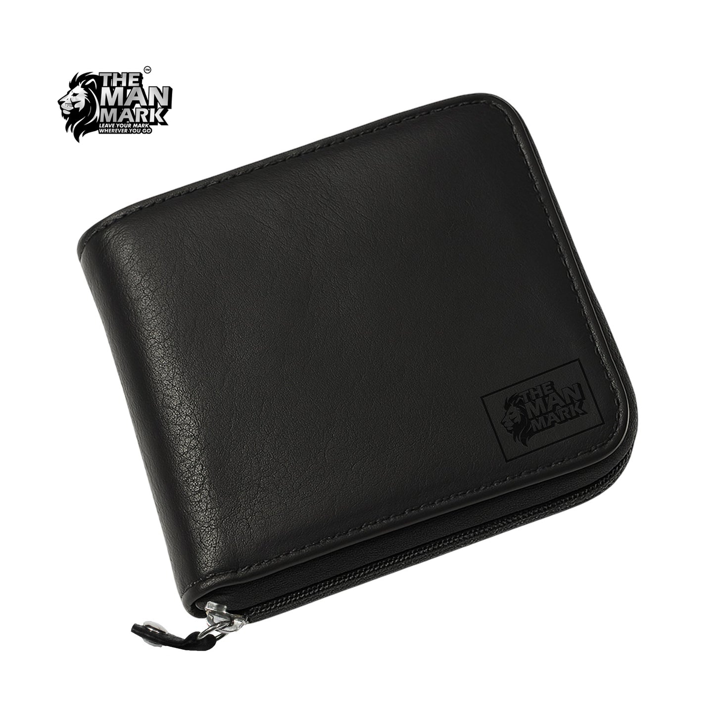Vault Iron Zip Premium Leather Wallet - 4 Card Slots, 2 Currency Pockets, RFID Protection - Perfect Gift for Birthday, Valentine's Day, Father's Day, Brother's Day, Anniversary, Rakhi, Diwali etc