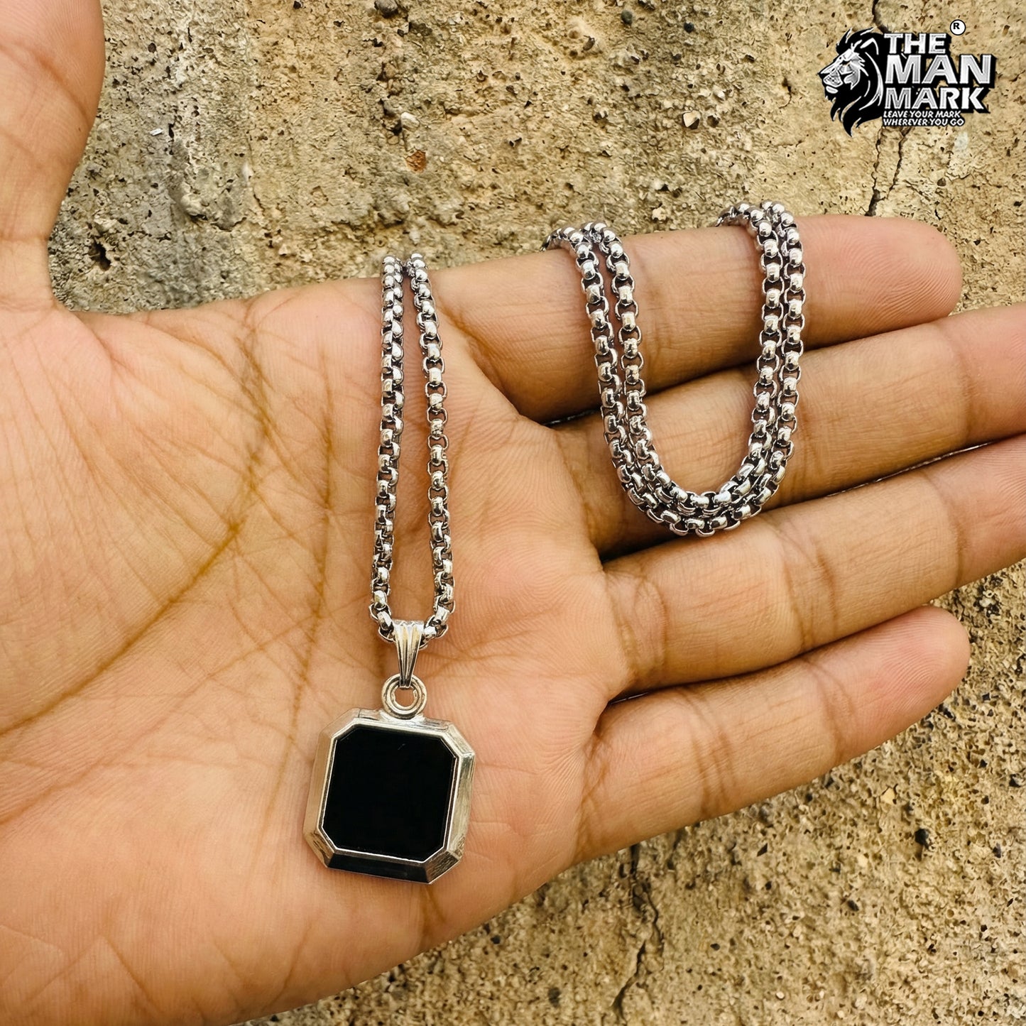 Noir Hex Pendant for Men