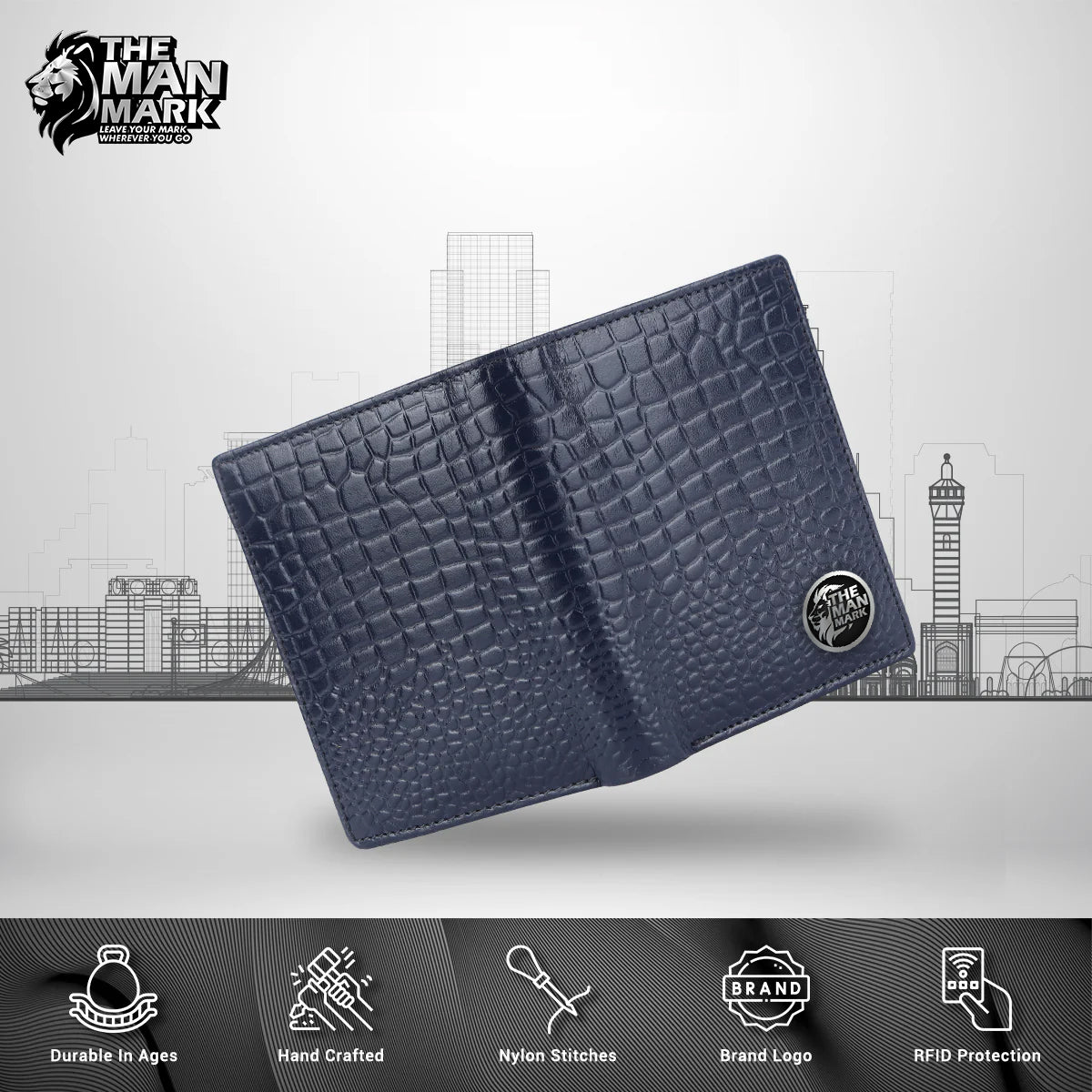 Genuine Leather Money Wallet for Men, RFID Protected - Bi-Fold