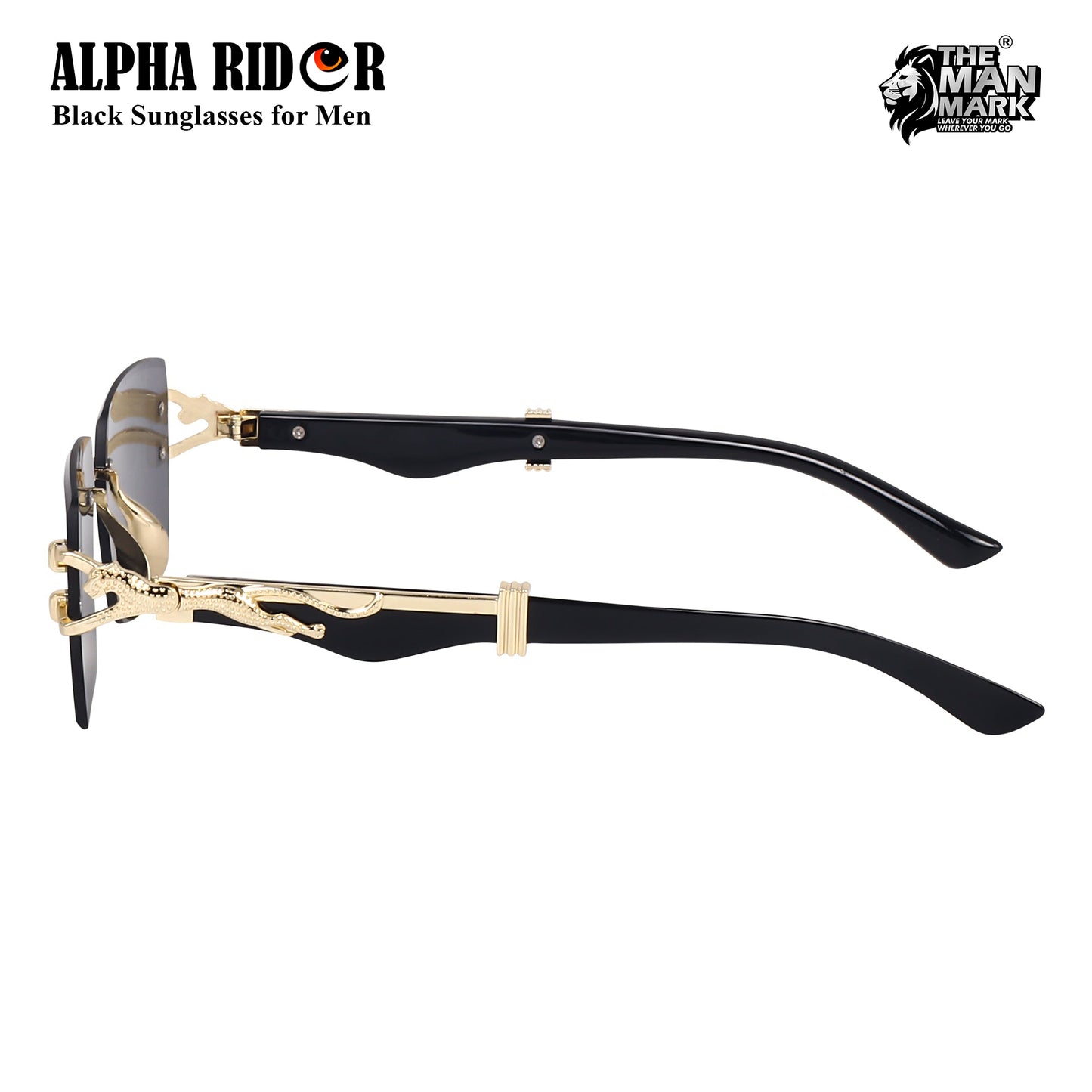 Alpha Rider Rimless Square Sunglasses