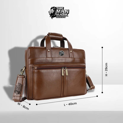 Genuine Leather Office Bag for Men - Laptop Bag - Fits Upto 16 Inch Laptop/MacBook - 1 Year Warranty