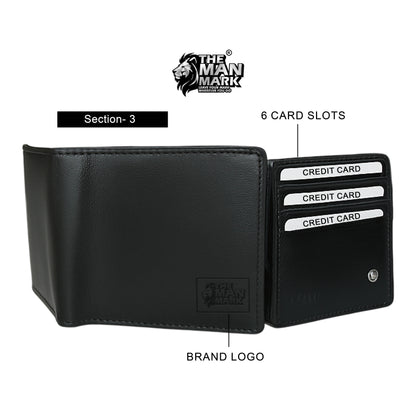 Black Sentinel Leather Wallet & Professional Edge Belt Combo for Men