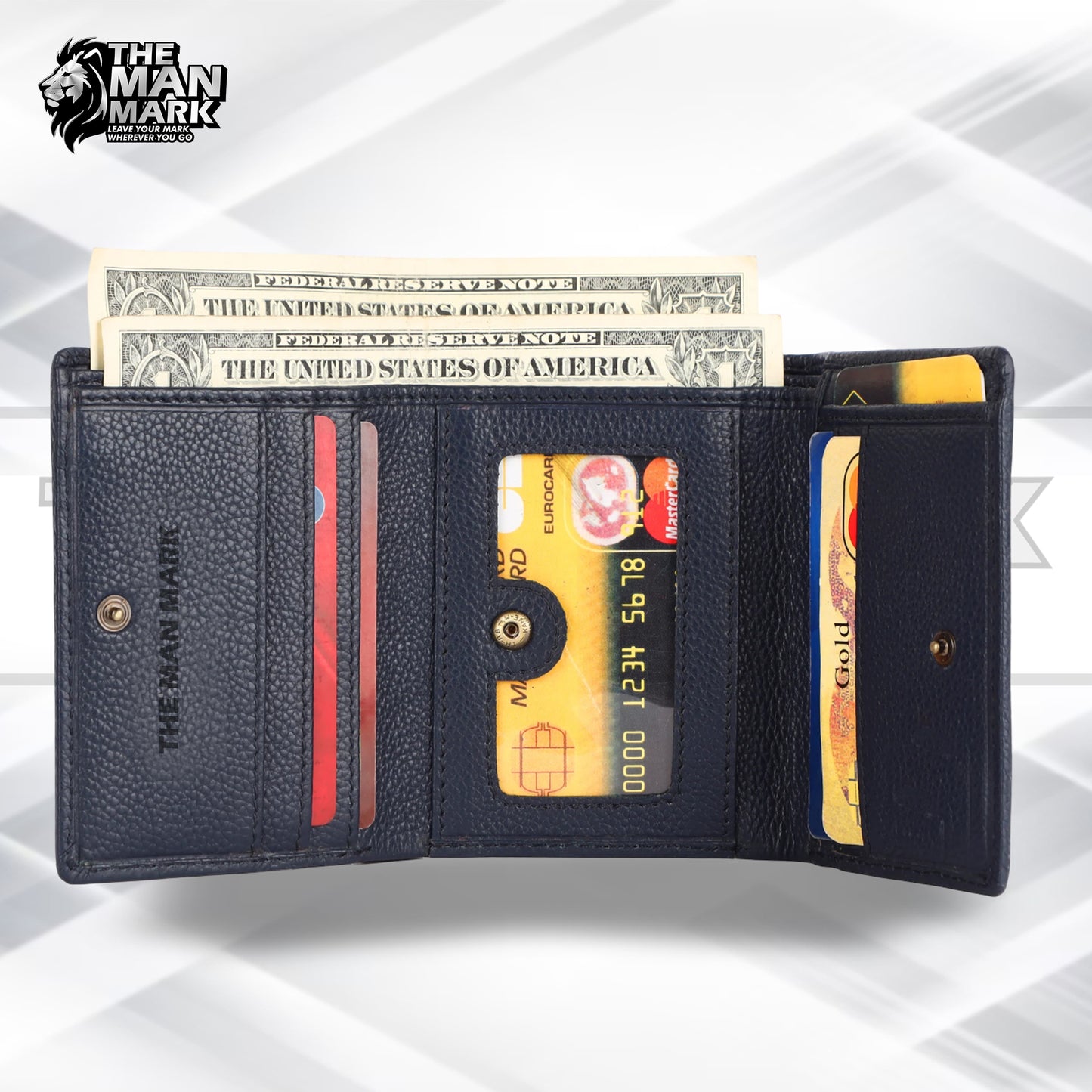 Trifold Men's leather wallets with RFID Protected Leather Wallet for Men - Leather Wallets for Men with 5 Card Slots