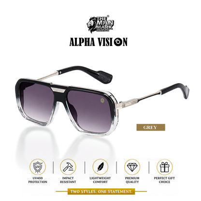 Alpha Vision Men’s Sunglasses – Gold, Silver & Grey 3-Color Combo Pack | UV400 Protection, Impact Resistant, Lightweight & Premium Stylish Sunglasses