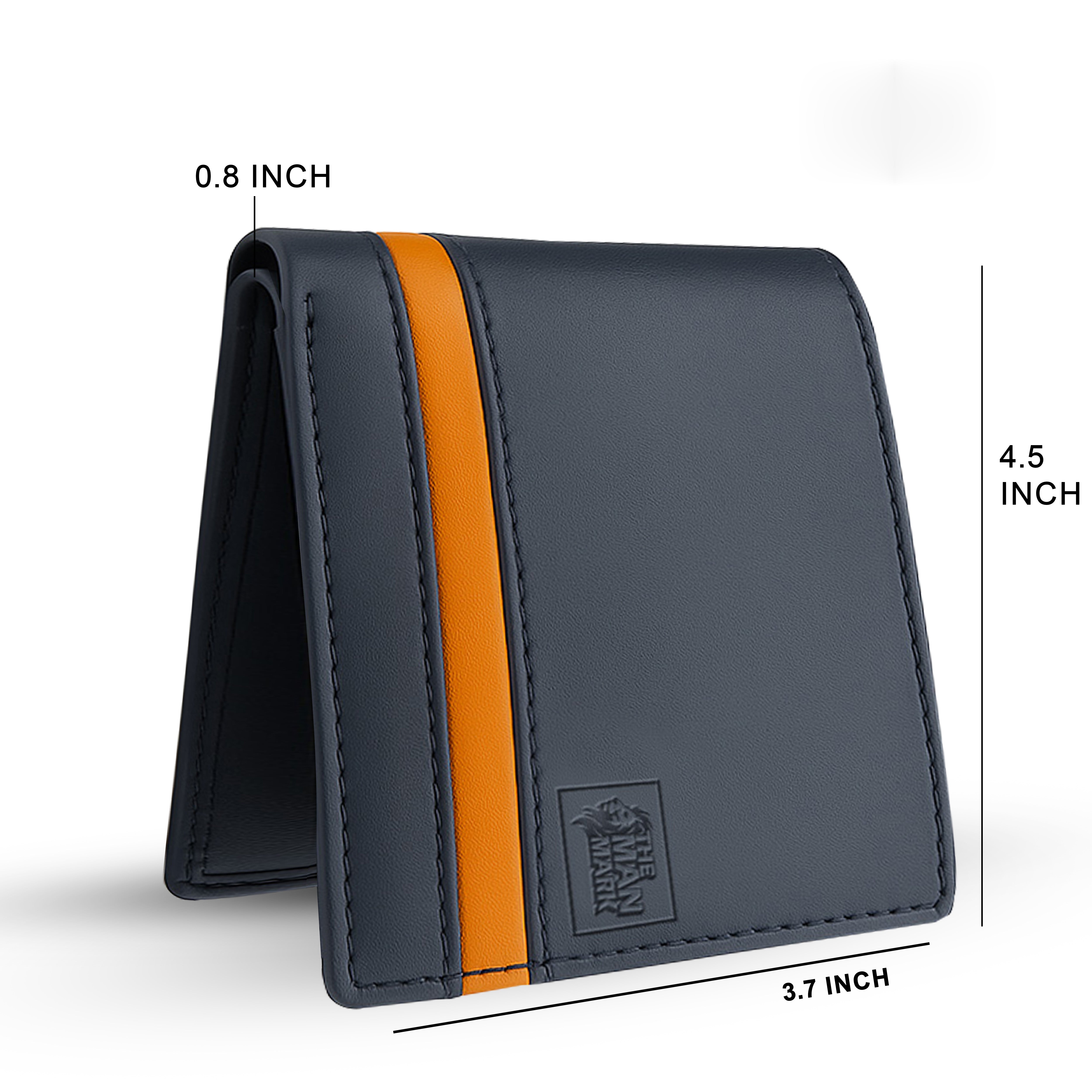 Alpha Edge Men's Premium Leather Wallet - 9 Card Slots, 2 Currency Pockets, RFID Protection - Perfect Gift for Birthday, Valentine's Day, Father's Day, Brother's Day, Anniversary, Rakhi, Diwali etc