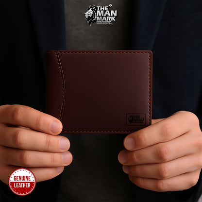 Classic Trio (Brown) Pu Leather Wallet- 3 Card Slots, 2 Currency Pockets, 2 ID Window, RFID Protection - Perfect Gift for Birthday, Valentine's Day, Father's Day, Brother's Day, Anniversary, Rakhi, Diwali etc.