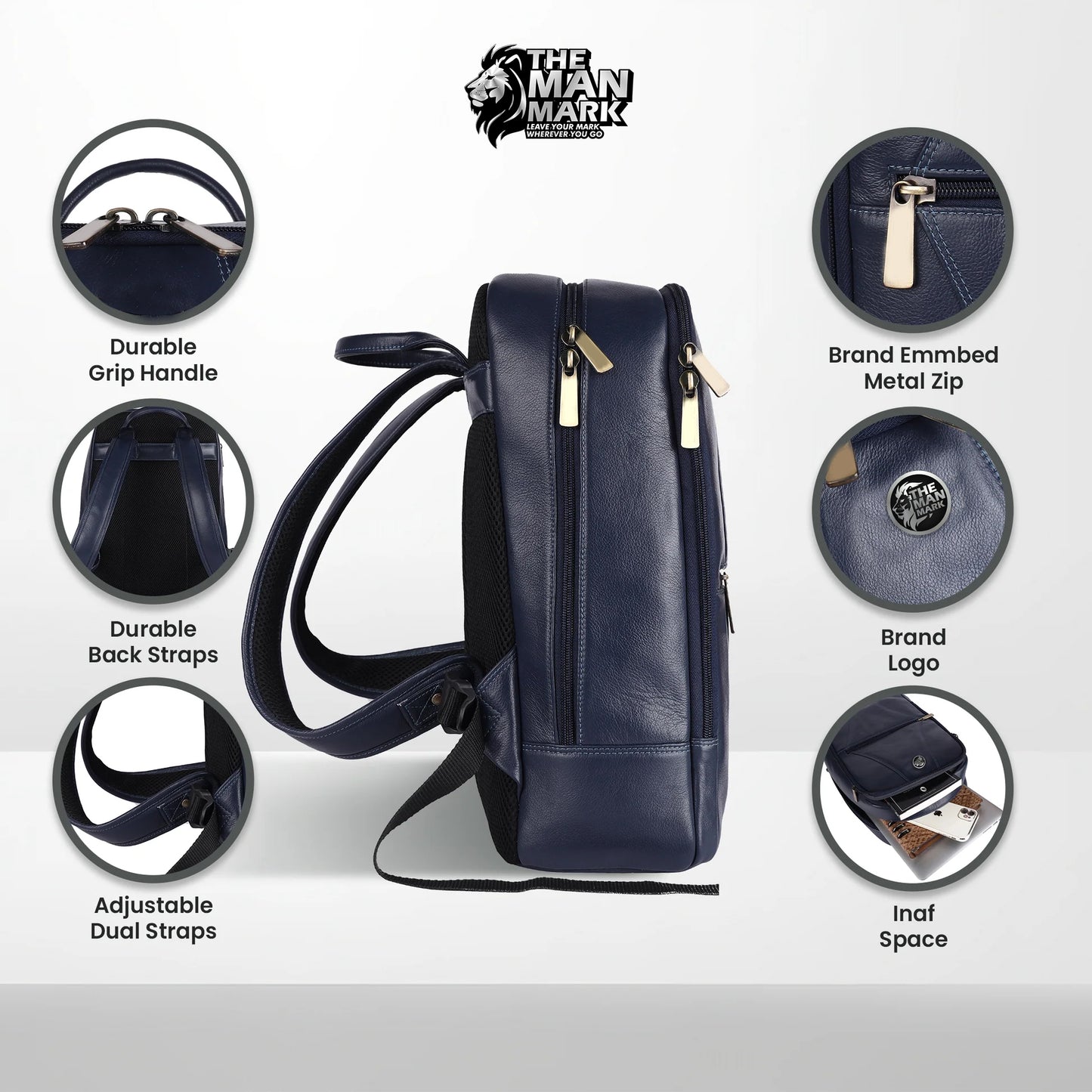 Leather Backpack - Style and Comfort for Men and Women, Perfect for Any Adventure - Fits up to 14 Inch Laptop