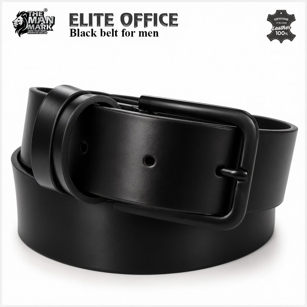Black Executive Mark Wallet, Alpha Vision SI Sunglasses & Elite Office Black Belt – Premium Gift Combo for Men