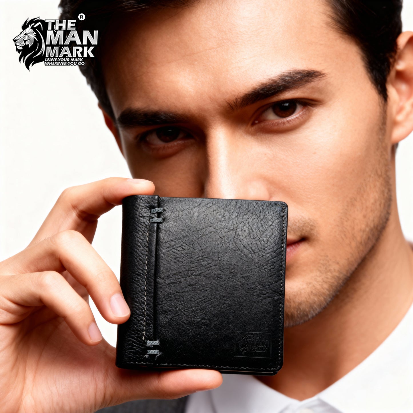 Signature (Black) Premium Leather Wallet - 12 Card Slots, 2 Currency Pockets, RFID Protection - Perfect Gift for Birthday, Valentine's Day, Father's Day, Brother's Day, Anniversary, Rakhi, Diwali etc