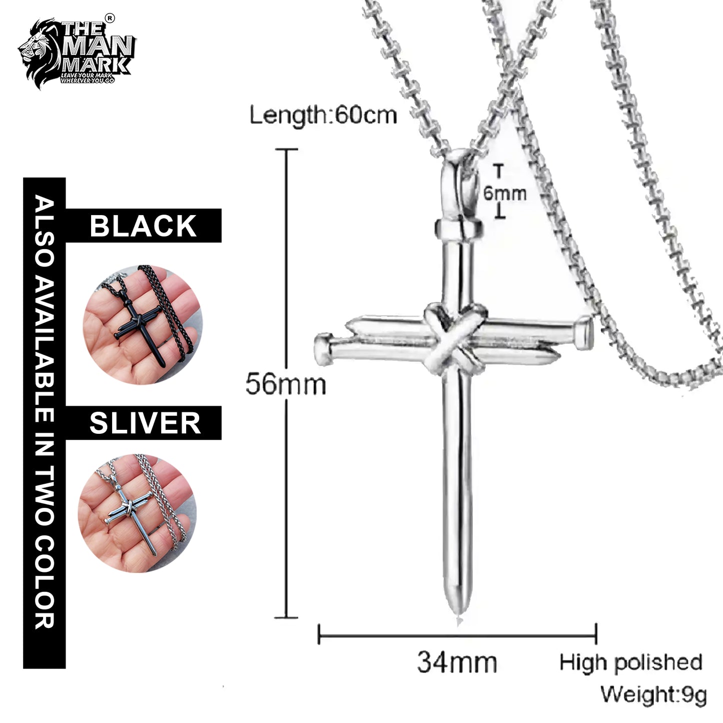 Vintage Cross Pendant for Men
