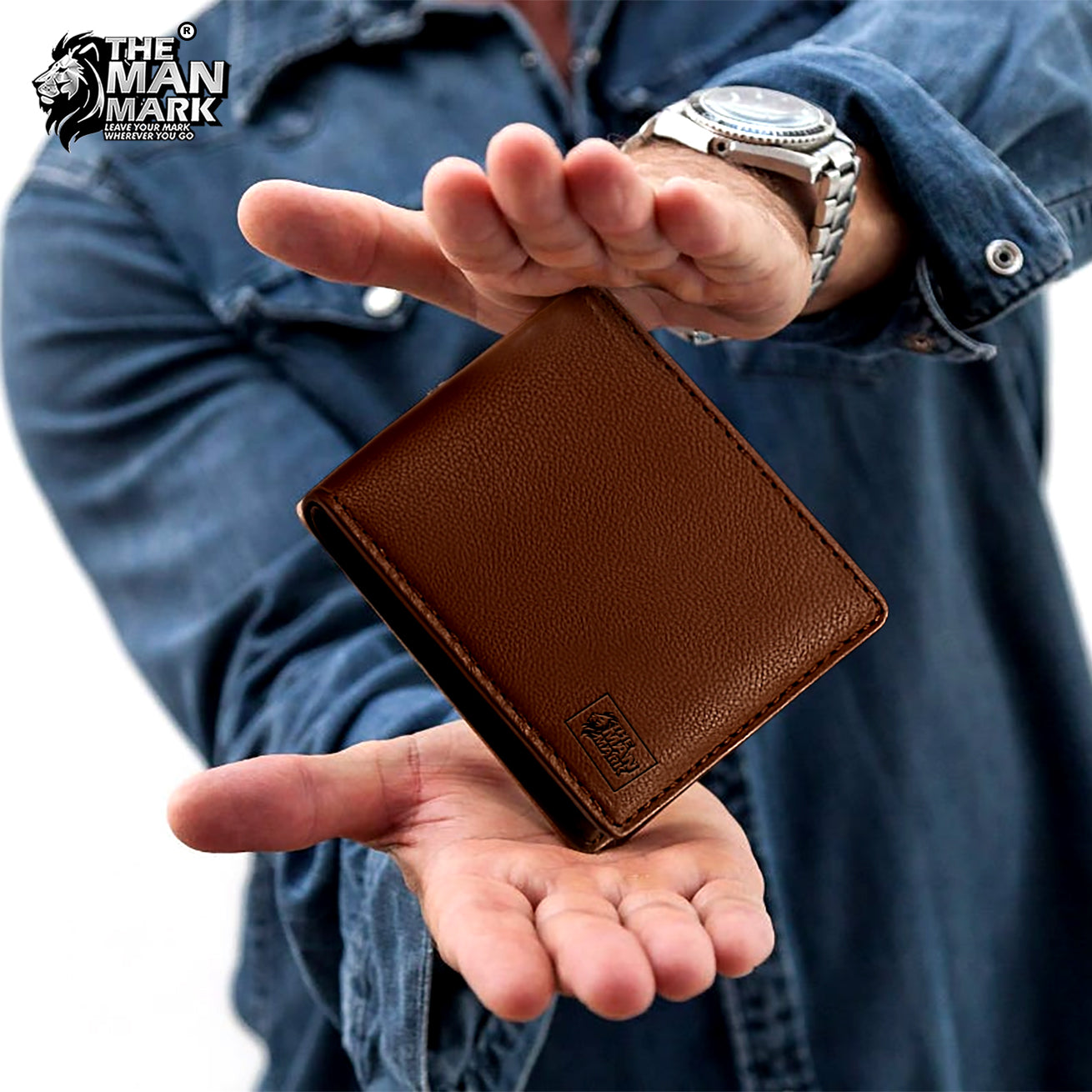 Brown Sentinel Premium Leather Wallet - 6 Card Slots, 2 Currency Pockets, RFID Protection - Perfect Gift for Birthday, Valentine's Day, Father's Day, Brother's Day, Anniversary, Rakhi, Diwali etc