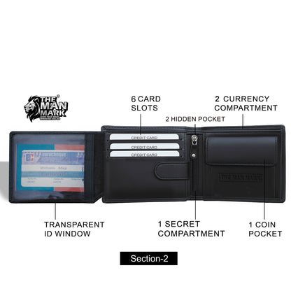 Black Sentinel Leather Wallet & Professional Edge Belt Combo for Men