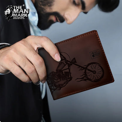 Volcano Rider Men's Premium Leather Wallet - 6 Card Slots, 2 Currency Pockets, 1 Zipper Pocket, RFID Protection - Perfect Gift for Birthday, Valentine's Day, Father's Day, Brother's Day, Anniversary, Rakhi, Diwali etc