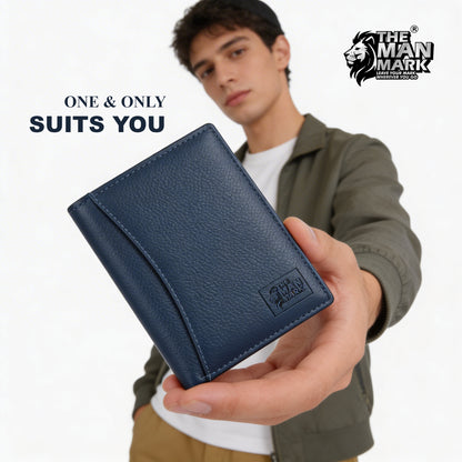 Elite (Blue) Premium Leather Wallet - 8 Card Slots, 2 Currency Pockets, 2, ID Window, RFID Protection - Perfect Gift for Birthday, Valentine's Day, Father's Day, Brother's Day, Anniversary, Rakhi, Diwali etc