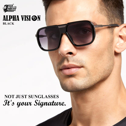 Alpha Vision Men’s Sunglasses – Black, Gold & Grey 3-Color Combo Pack | UV400 Protection, Impact Resistant, Lightweight & Premium Stylish Sunglasses