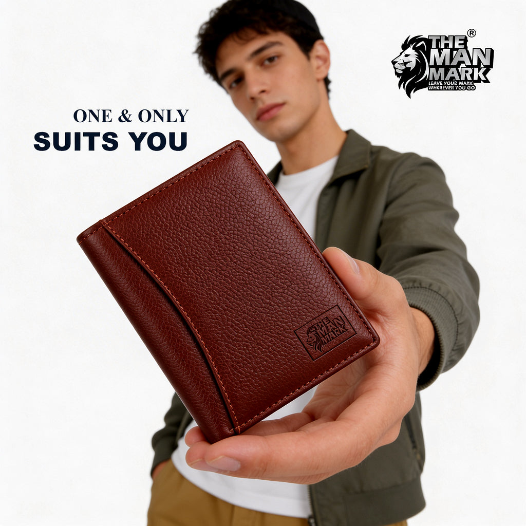 Elite (Brown) Premium Leather Wallet - 8 Card Slots, 2 Currency Pockets, 2, ID Window, RFID Protection - Perfect Gift for Birthday, Valentine's Day, Father's Day, Brother's Day, Anniversary, Rakhi, Diwali etc