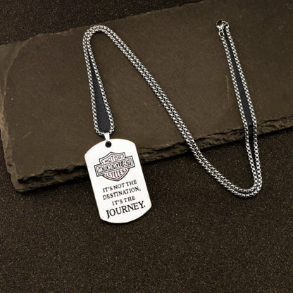 Motorcycle Boy Tag Necklace/ Pendant Fashion Charm Buddha's-hand Sweater Chain Jewelry For Men (23" chain)