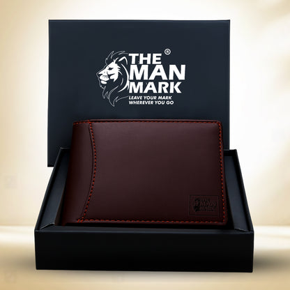 Classic Trio (Brown) Pu Leather Wallet- 3 Card Slots, 2 Currency Pockets, 2 ID Window, RFID Protection - Perfect Gift for Birthday, Valentine's Day, Father's Day, Brother's Day, Anniversary, Rakhi, Diwali etc.