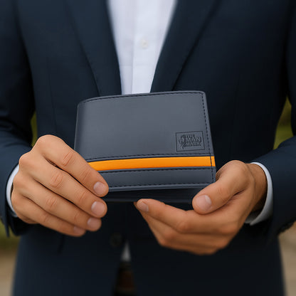 Alpha Edge Men's Premium Leather Wallet - 9 Card Slots, 2 Currency Pockets, RFID Protection - Perfect Gift for Birthday, Valentine's Day, Father's Day, Brother's Day, Anniversary, Rakhi, Diwali etc