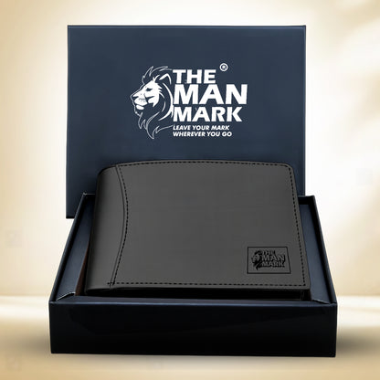 Classic Trio (Black) Pu Leather Wallet- 3 Card Slots, 2 Currency Pockets, 2 ID Window, RFID Protection - Perfect Gift for Birthday, Valentine's Day, Father's Day, Brother's Day, Anniversary, Rakhi, Diwali etc.