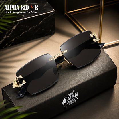 Alpha Rider Rimless Square Sunglasses