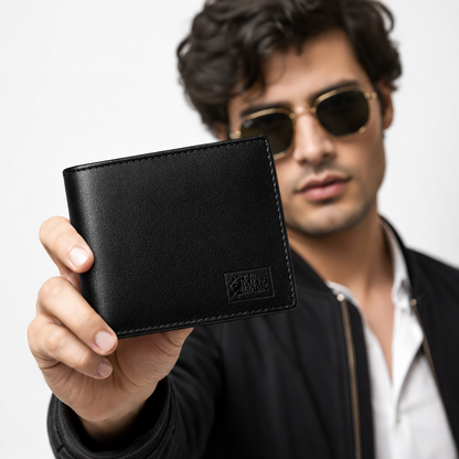 Black Sentinel Wallet, Alpha Rider Black Sunglasses & Professional Edge Black Belt – Premium Gift Combo for Men