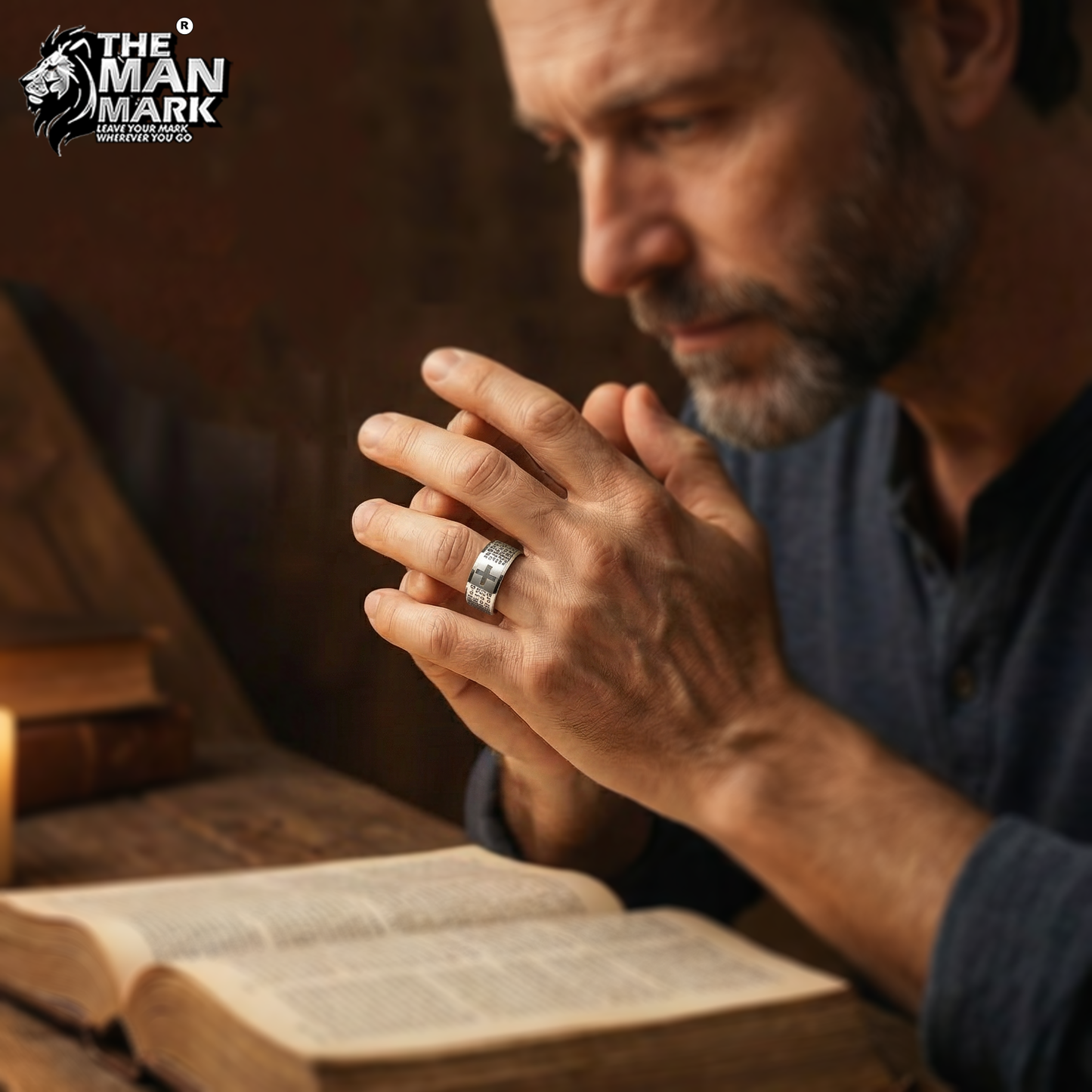 Christian Prayer Ring for Men