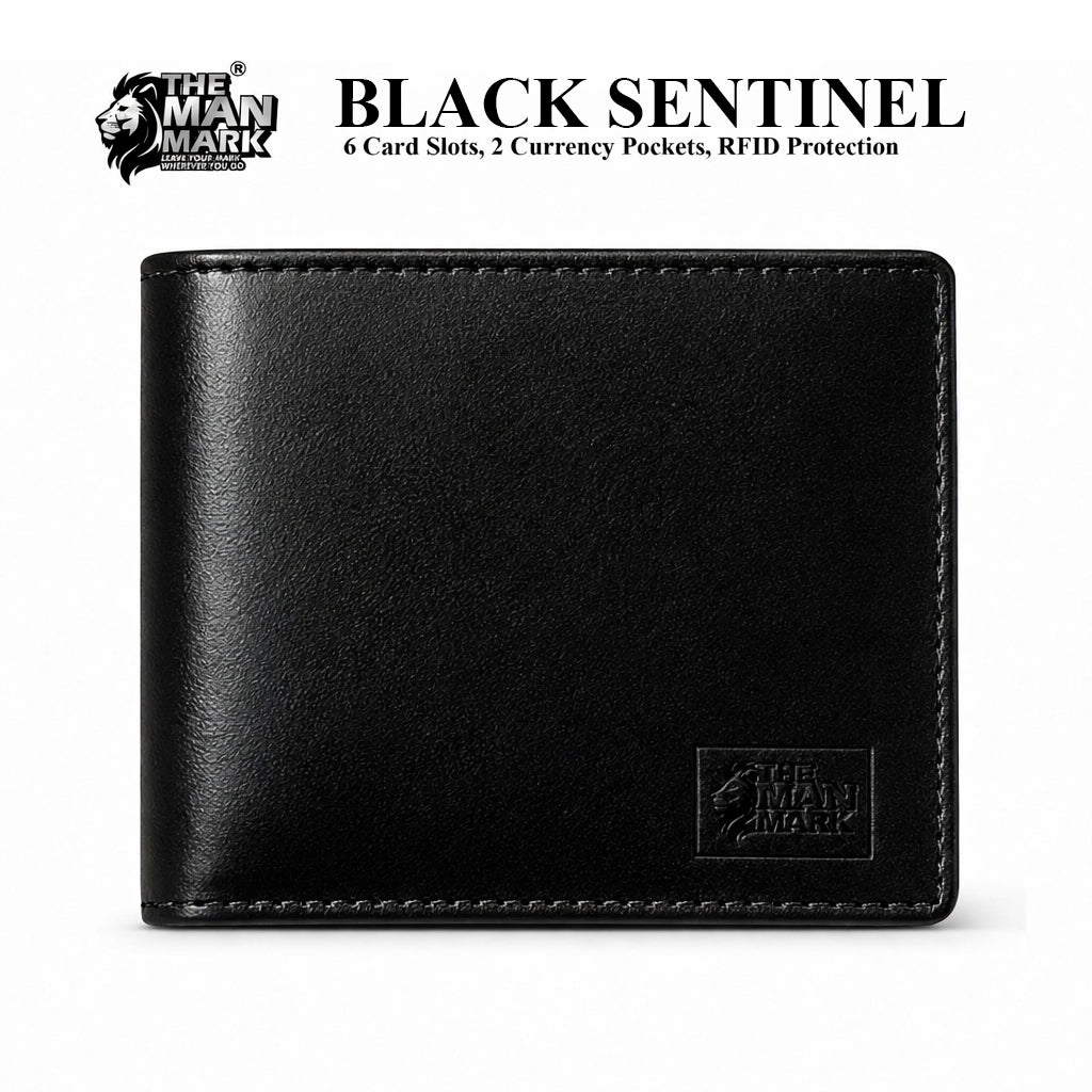 Black Sentinel Wallet, Alpha Rider Black Sunglasses & Professional Edge Black Belt – Premium Gift Combo for Men
