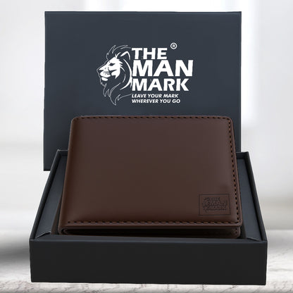 Executive Mark  Premium Leather Wallet - 7 Card Slots, 2 Currency Pockets, RFID Protection - Perfect Gift for Birthday, Valentine's Day, Father's Day, Brother's Day, Anniversary, Rakhi, Diwali etc