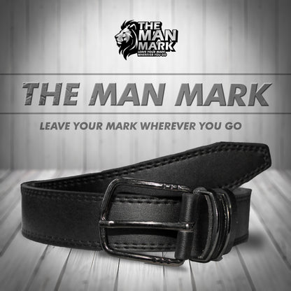 Premium Black Belt for Men – The Man Mark | Timeless & Durable