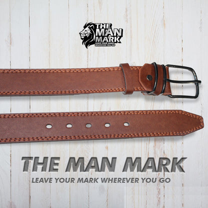 The Man Mark Premium Vintage Brown Belt – Rugged, Stylish & Durable