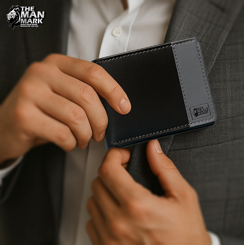 Dual Domain Premium Leather Wallet - 5 Card Slots, 2 Currency Pockets, RFID Protection - Perfect Gift for Birthday, Valentine's Day, Father's Day, Brother's Day, Anniversary, Rakhi, Diwali etc