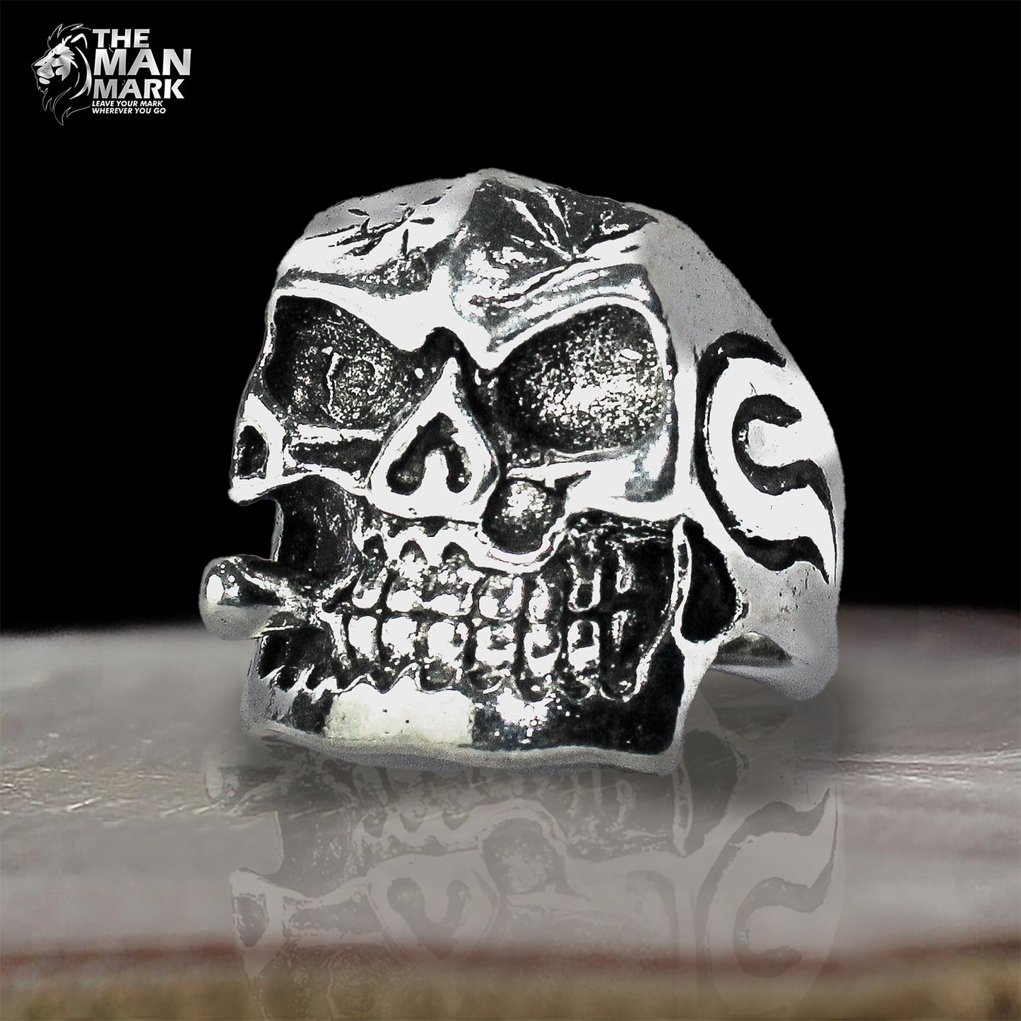 Skull Titanium Steel Ring Personality Punk Stainless Steel Ring Men's Ring